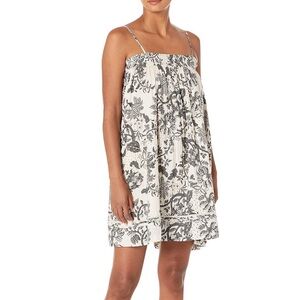 {lucky brand} women’s printed mini smocked floral dress